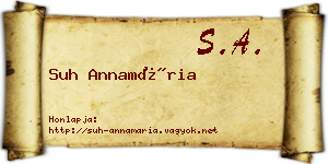 Suh Annamária névjegykártya
